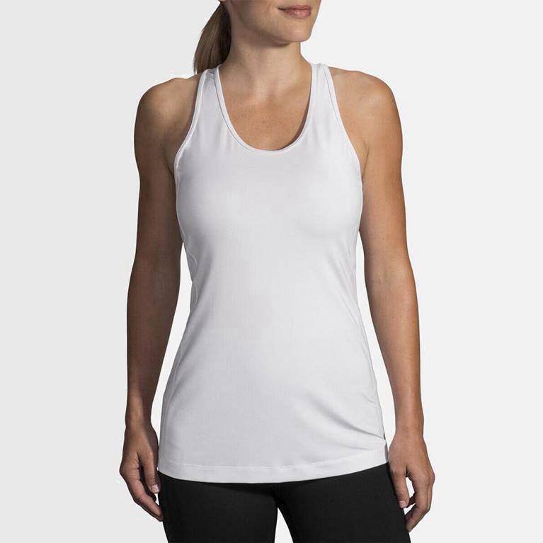 Brooks Pick-Up Mujer Camiseta Sin Mangas - Blancos (1475BTORI)